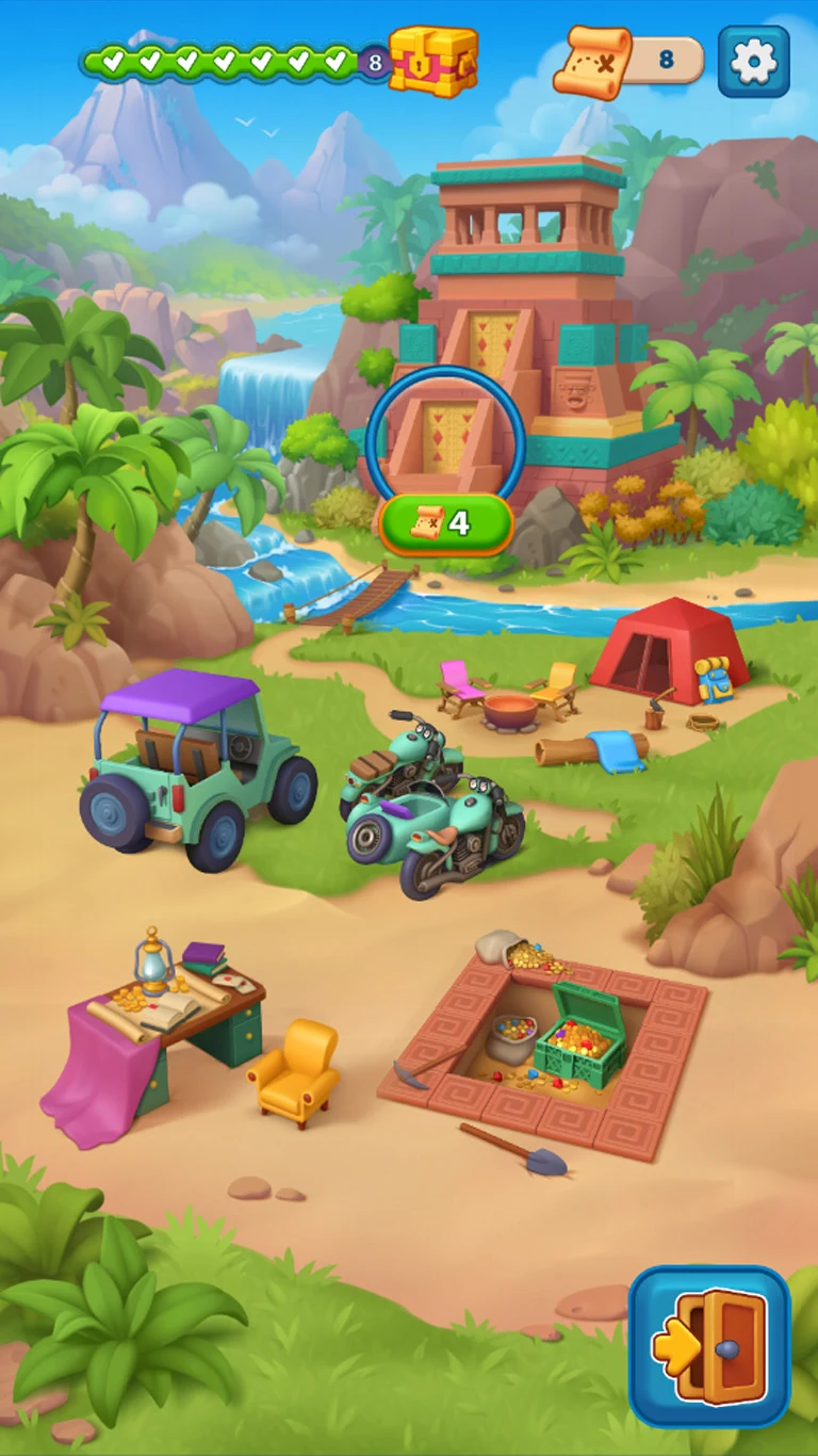 Treasure Hunters: Match3 Tiles screenshot